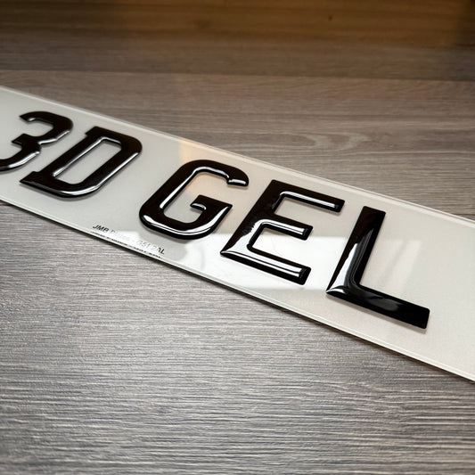 3D Gel Resin Number Plates