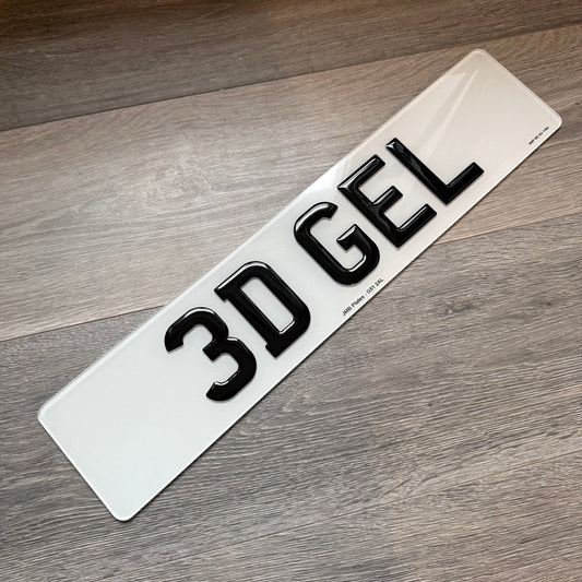 3D Gel Resin Number Plates