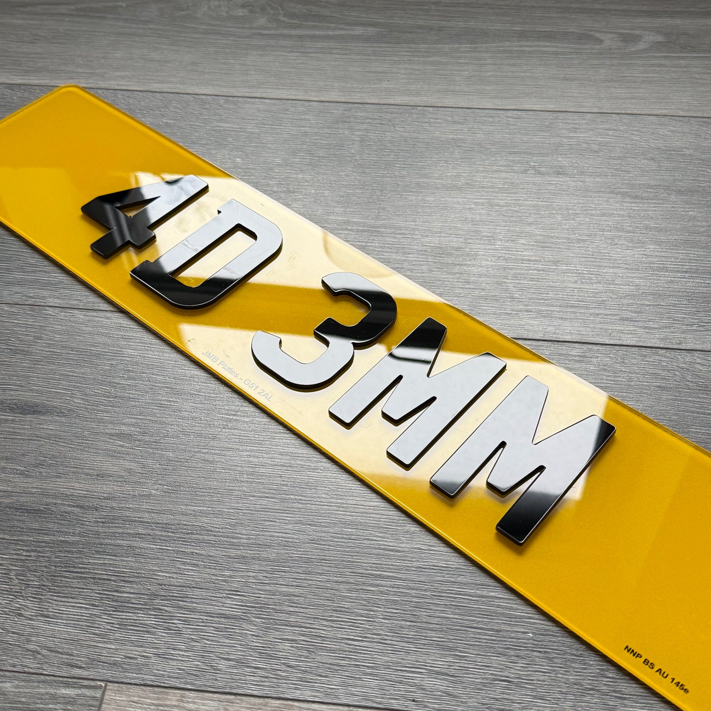 4D 3mm Acrylic Number Plates