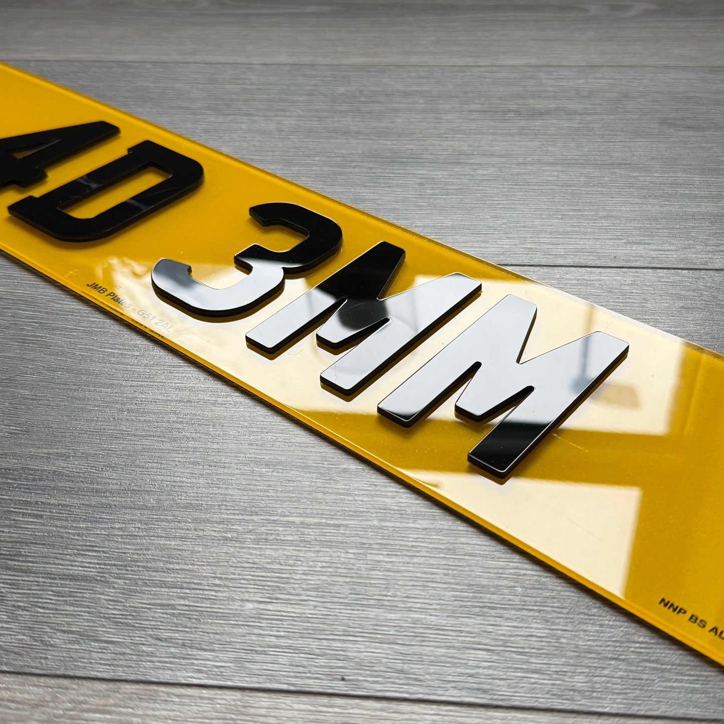 4D 3mm Acrylic Number Plates