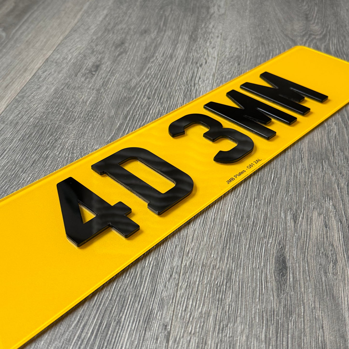 4D 3mm Acrylic Number Plates