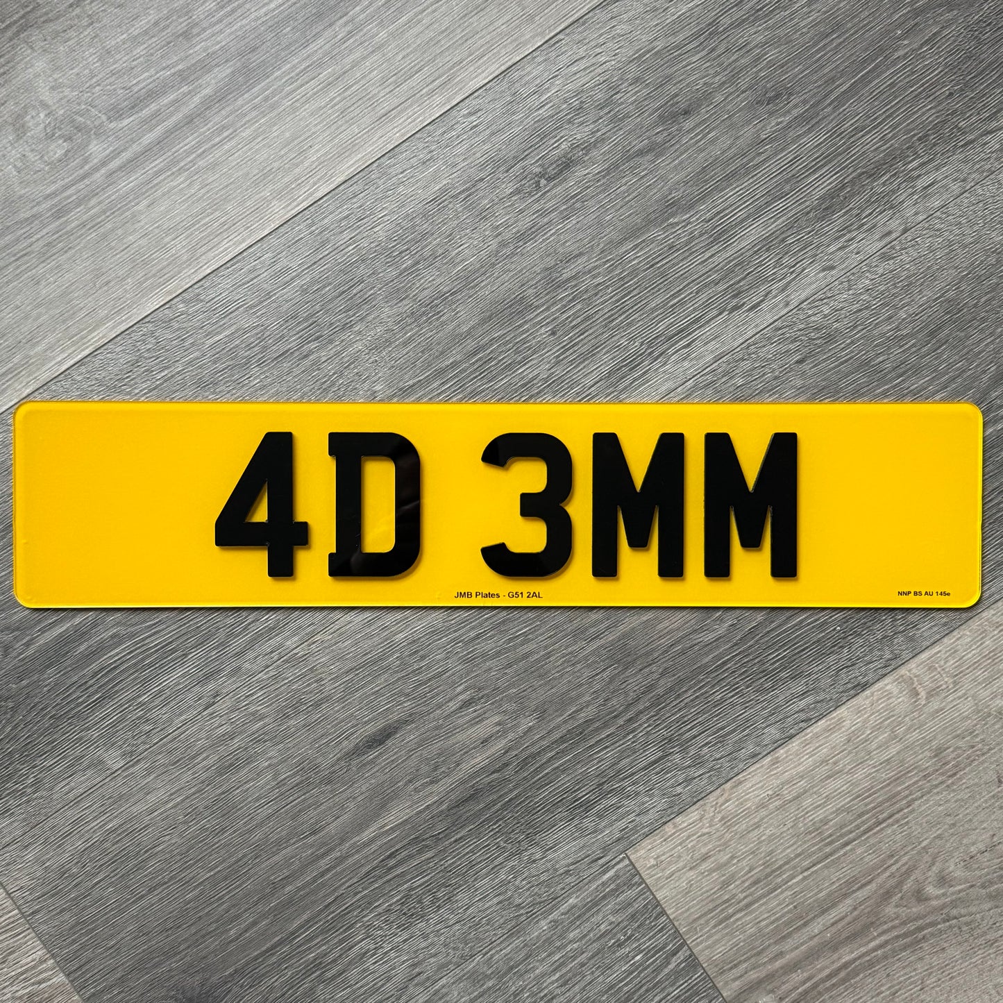 4D 3mm Acrylic Number Plates